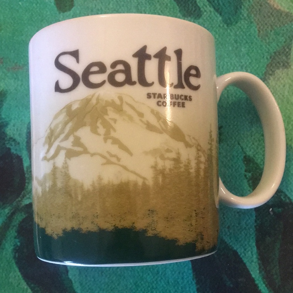 Starbucks Coffee Icon Collector Series 16 fl oz Seattle Mug 2008 Mt Rainier - Picture 2 of 4